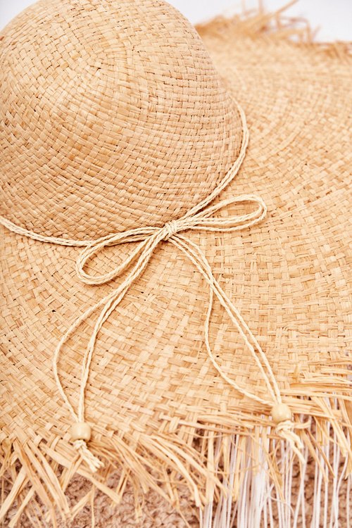 Kapelusz Damski Lekki Kokardka Beżowy Majla