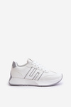 Buty Sportowe Sneakersy Platforma Biało-Szare Thari