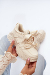 Women's sneakers with chunky sole beige Ellerai