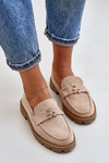 Eco Suede Women's Moccasins With Bear Beige Kaithra