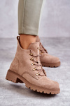 Classic Women's Suede Boots Beige Telma 