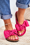 Cork Lining Flip Flops Fuchsia Wendy