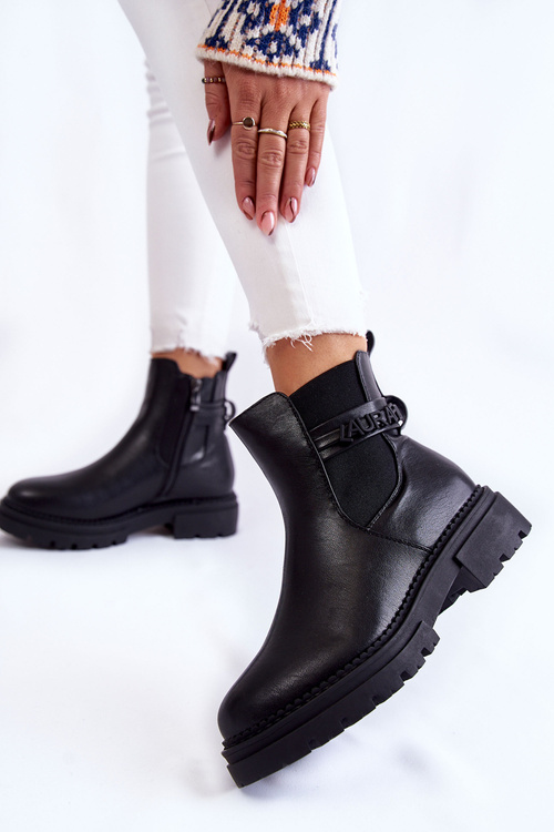Botki Damskie Czarne La.Fi 250005B-PU
