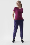 Women's Smooth T-Shirt With Logo Purple 4F 4FWMM00TTSHF1845-51S