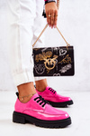 Laquered Lace-up Shoes La.Fi Pink Joselin