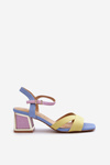 Pastel Women's Sandals with Heels D&A CR482 Yellow