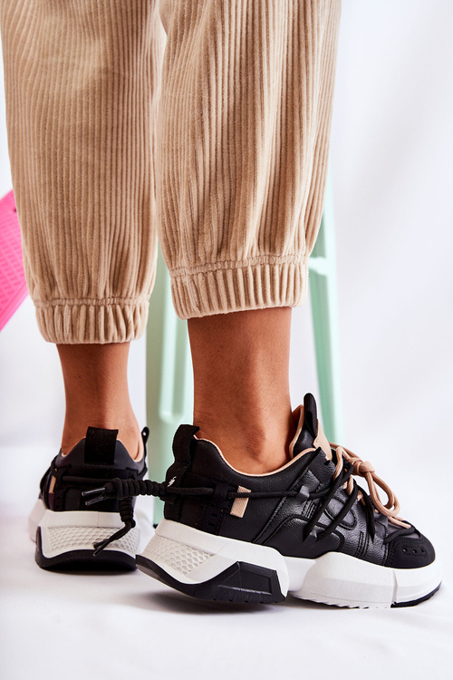 Sneakersy Sportowe Buty Damskie Czarne Someday