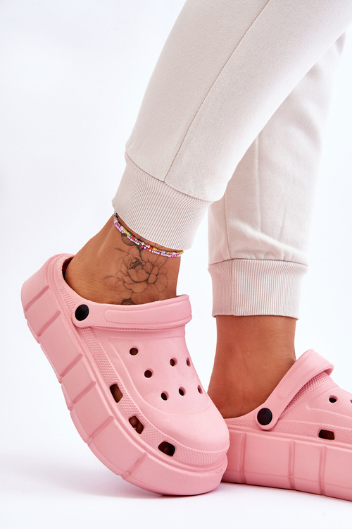 Women's Foam Platform Crocs Pink Beckett