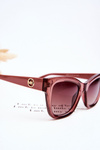 Okulary Przeciwsłoneczne Damskie Klasyczne M2390 Ciemnoróżowe 