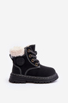 Children's Trapper Boots with Zip and Faux Fur Black Marialee