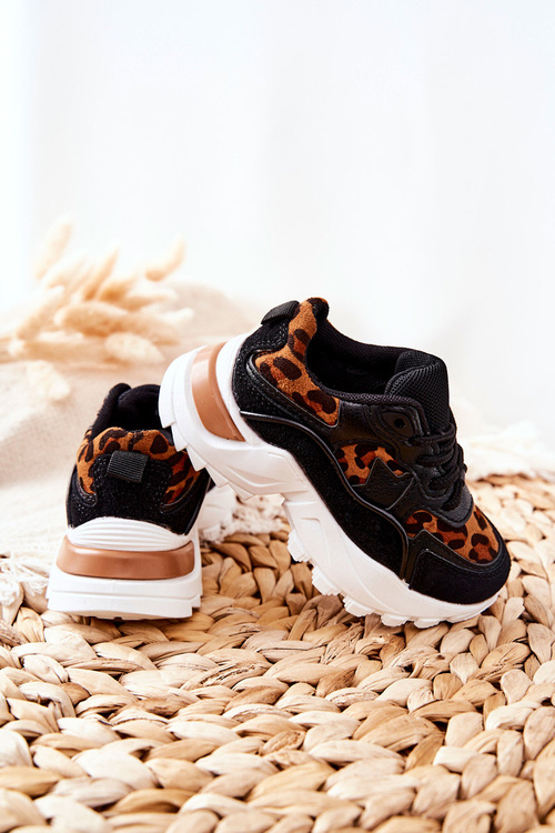 Children's Sport Shoes Sneakers Brown and Black Nila