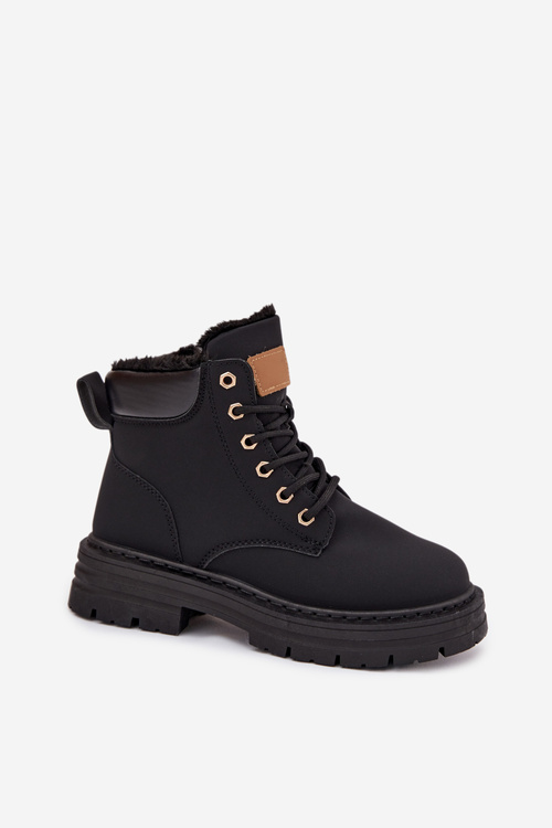 Ladies Insulated Boots With Zipper Black Tharika