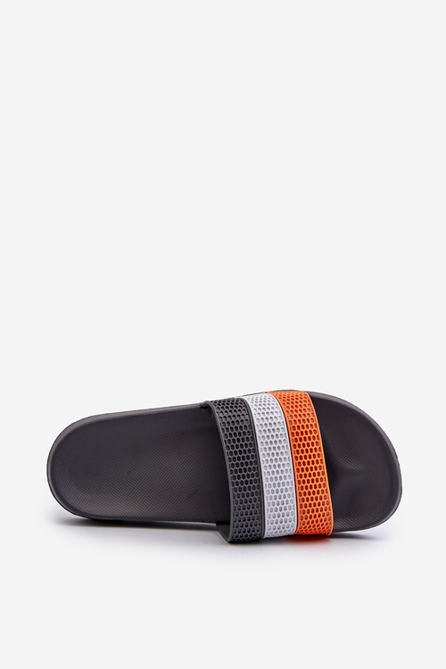 Classic Men's Slippers with Straps Grey Sylri