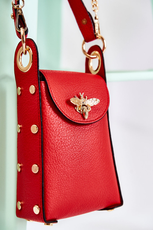 Small Women's Handbag With Ornament Red Ellies