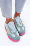 Damskie Sneakersy Na Platformie Niebieskie Ovivene