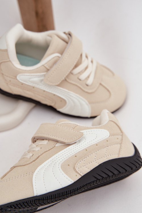 Dziecięce Buty Sportowe Na Rzep Beżowe Perrin