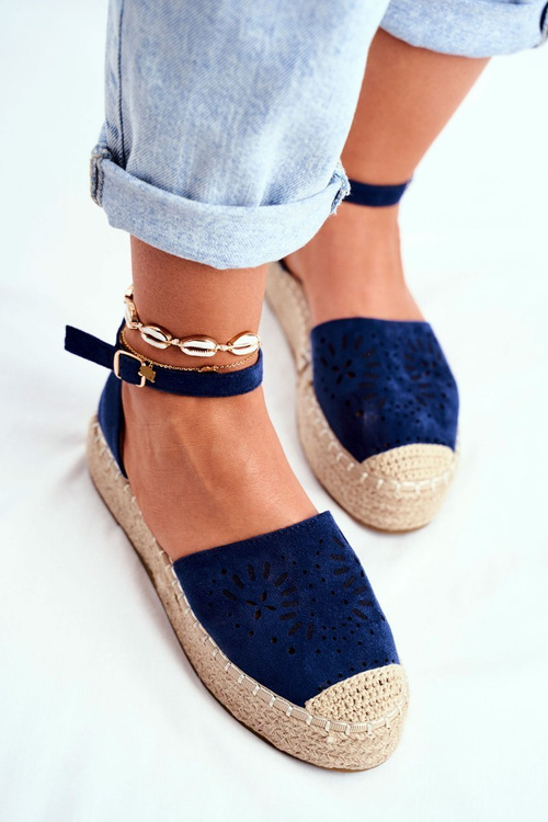 Women’s Espadrilles On Platform Navy Palermo