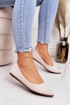 Delicate Ballerinas Pointed Suede Beige Dermeno