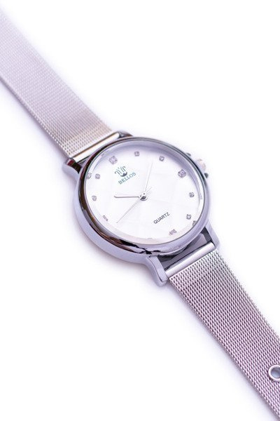 Bellos Women's Silver Faciatto Bracelet Watch