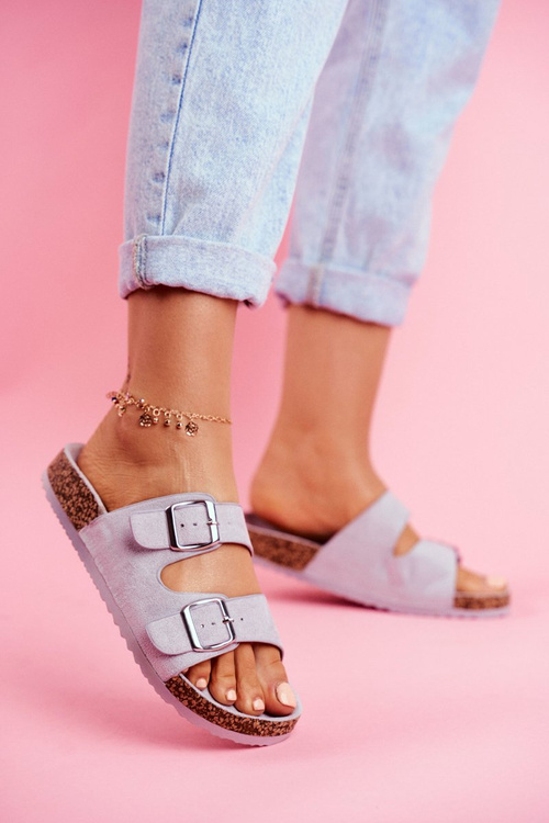 Women's Slides On Corck Grey Si Senor