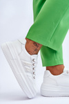 Fashionable Women's Platform Sneakers White Claribel