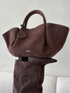 Women Shopper Bag Made Of Eco Suede Big Star SS574002 Brown