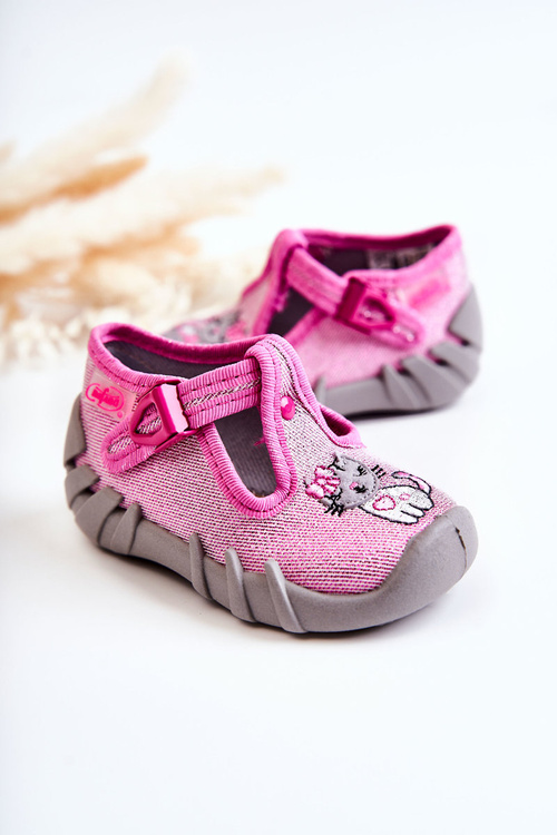 Buty Papcie Kotek Różowe Befado 110P433