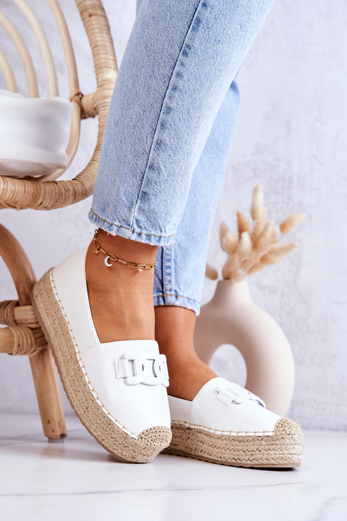 Classic Espadrilles On The Platform White Julianne