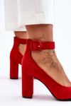 Suede Elegant Pumps Red Gloria
