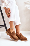 Classic Women's Moccasins Made Of Eco Suede Brown Belania