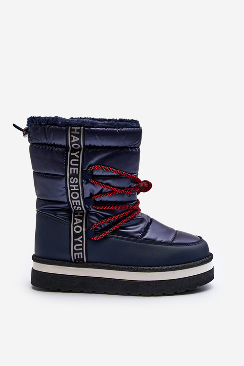 Women's Snow Boots with Laces Navy Lilara