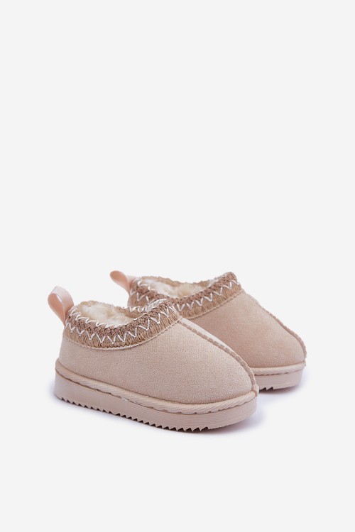 Botki Śniegowce Ocieplane Futerkiem Platforma Jasnobeżowe Vilabria