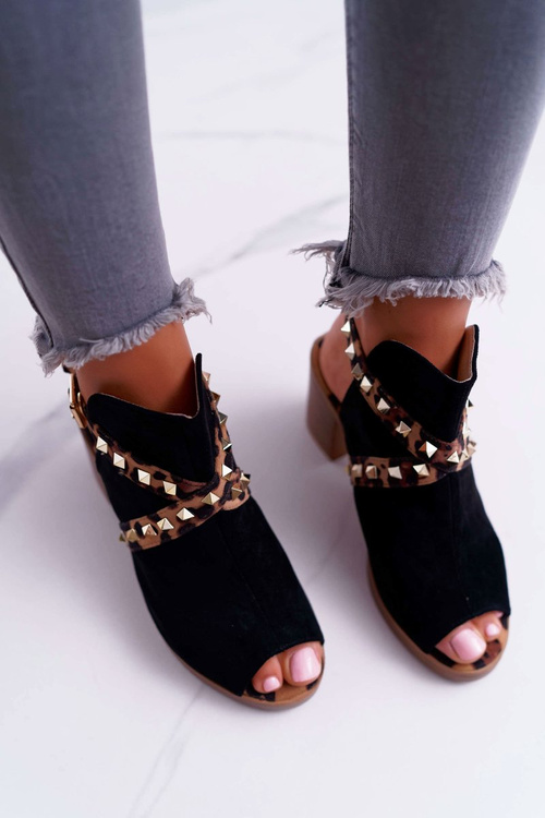 Lu Boo Women's Stiletto Sandals With Uppers Black 318-30 Fiode