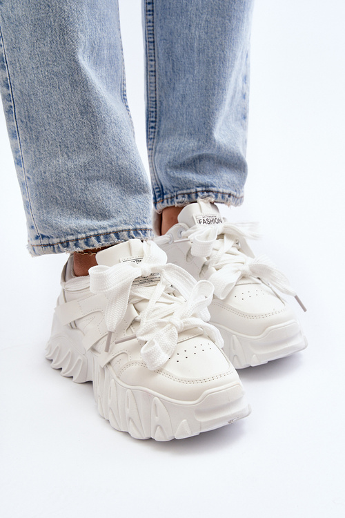 Women's sneakers on chunky sole white Ellerai
