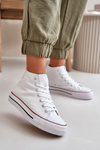 Women's Fabric High-Top Sneakers White Onaria