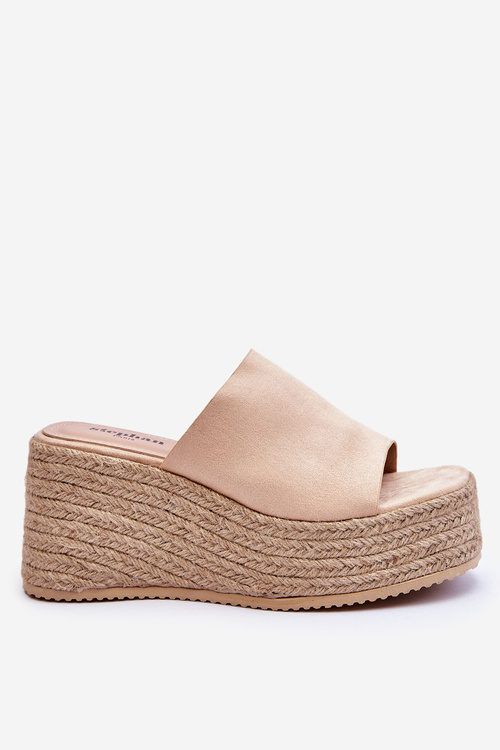 Women's Wedge And Platform Slippers Beige Ysabel
