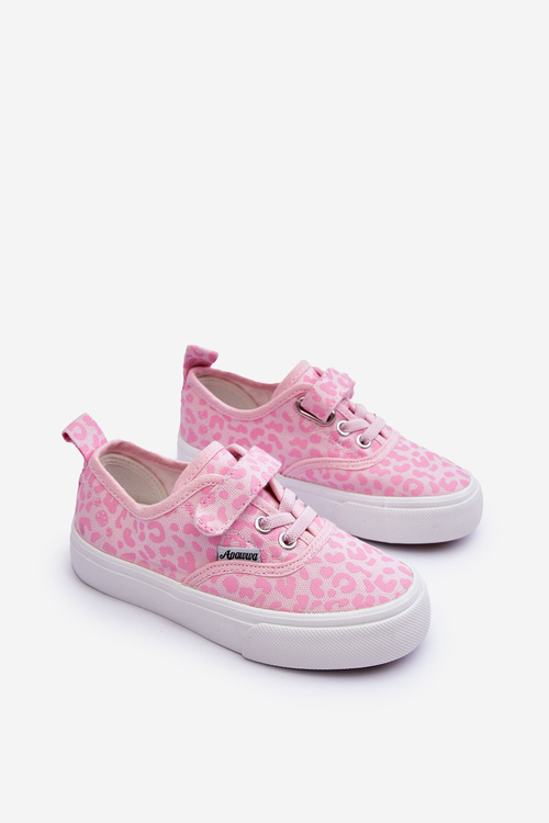 Patterned Children's Lace-up Sneakers Pink Talirena