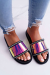 Women's Pink Iridescent Nerdo Flip Flops