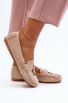 Women's Classic Suede Moccasins Beige Ontala