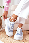 Women's Sneakers On The Platform Blue With Tie-Dye Effect Travel Time