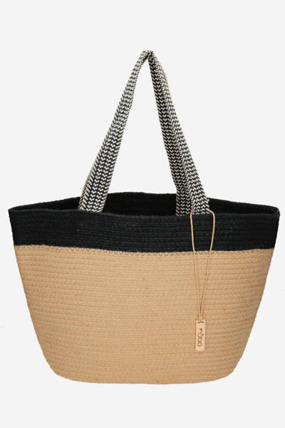 Beach Basket Bag NOBO XP0400-C020 Beige-Black