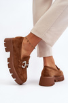 Women's Moccasins with Decoration Camel Ellise