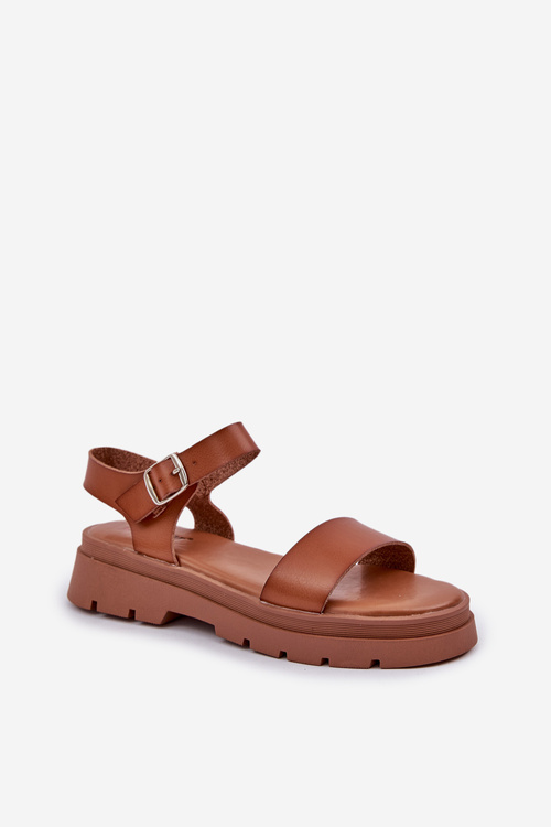 Ladies Platform Sandals Camel Evaretha