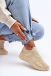 Women's Slip On Sports Shoes Beige Claris