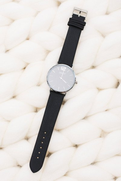 Stylish Leather Black Women's Ernest Watch