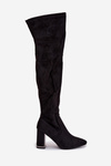 Women's Eco Suede Over Knee Boots Heel Thamine
