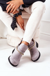 Suede Boots With A Chain Grey Elvira