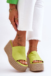 Women's Wedge And Platform Slippers Lime Ysabel