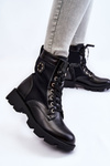 Women's Lace Up Trapper Boots With Warming Black Nomi