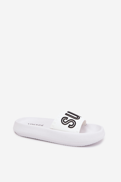 Women's Slippers On Thick Sole SUMMER White Vinceza 76051